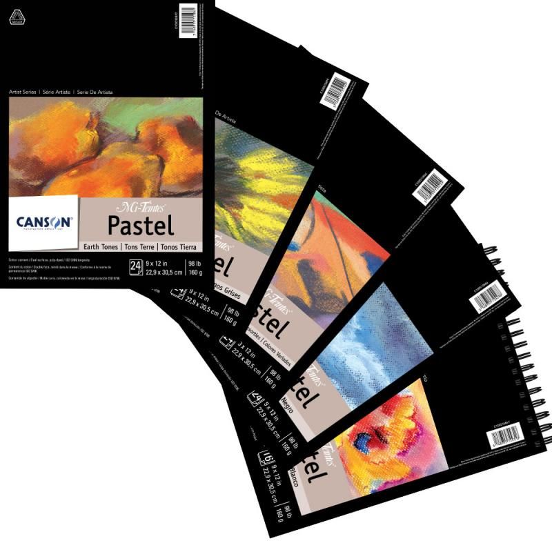 Pochette dessin couleur CANSON Mi-teintes - 160g (8f) - F: 29.4 x 42 cm (A3)  - Teinte pastel