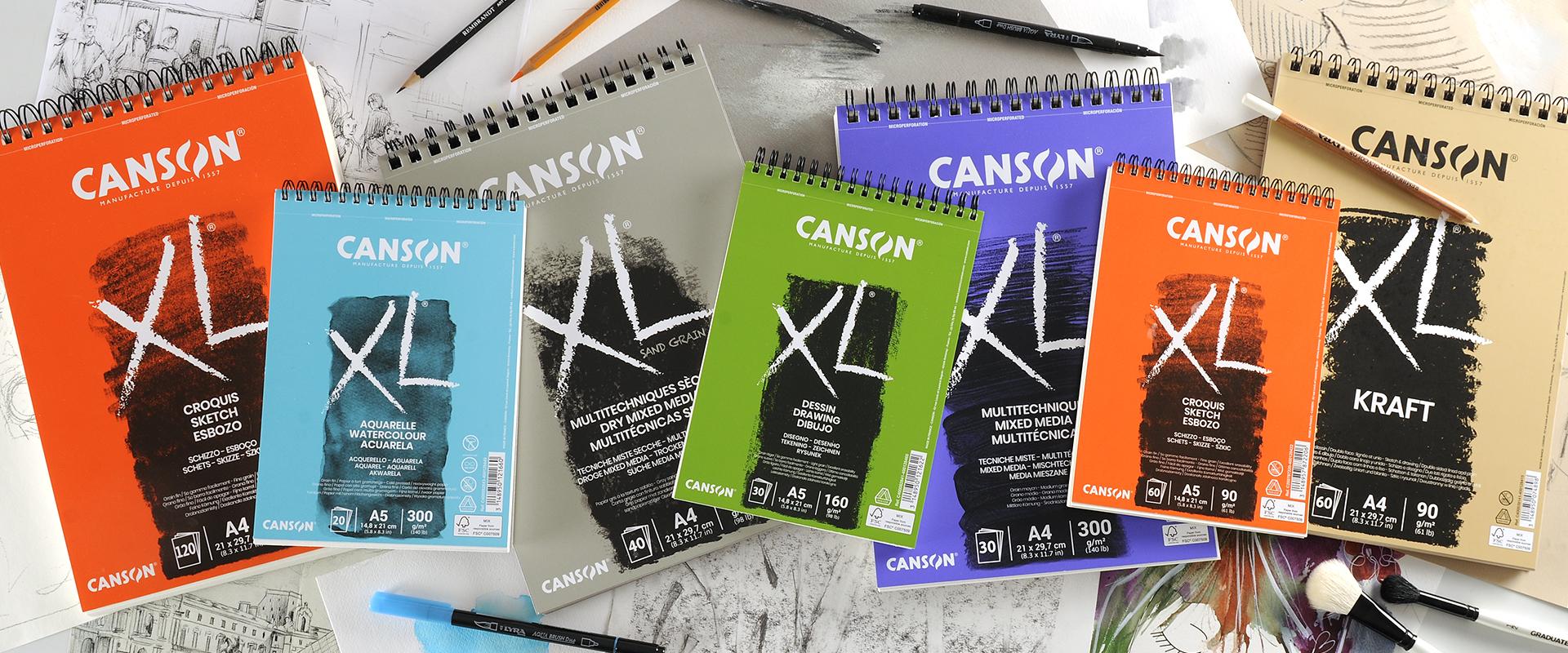  Canson XL Series Mix Paper Pad, Heavyweight, Fine Texture,  Heavy Sizing for Wet and Dry Media, Side Wire Bound, 98 Pound, 14 x 17 in,  60 Sheets, 14X17, 0 : Arts, Crafts & Sewing
