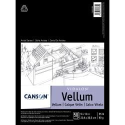  Canson Artist Series Pro Layout Marker Paper, Foldover Pad,  9x12 inches, 50 Sheets (18lb/70g) - Artist Paper for Adults and Students